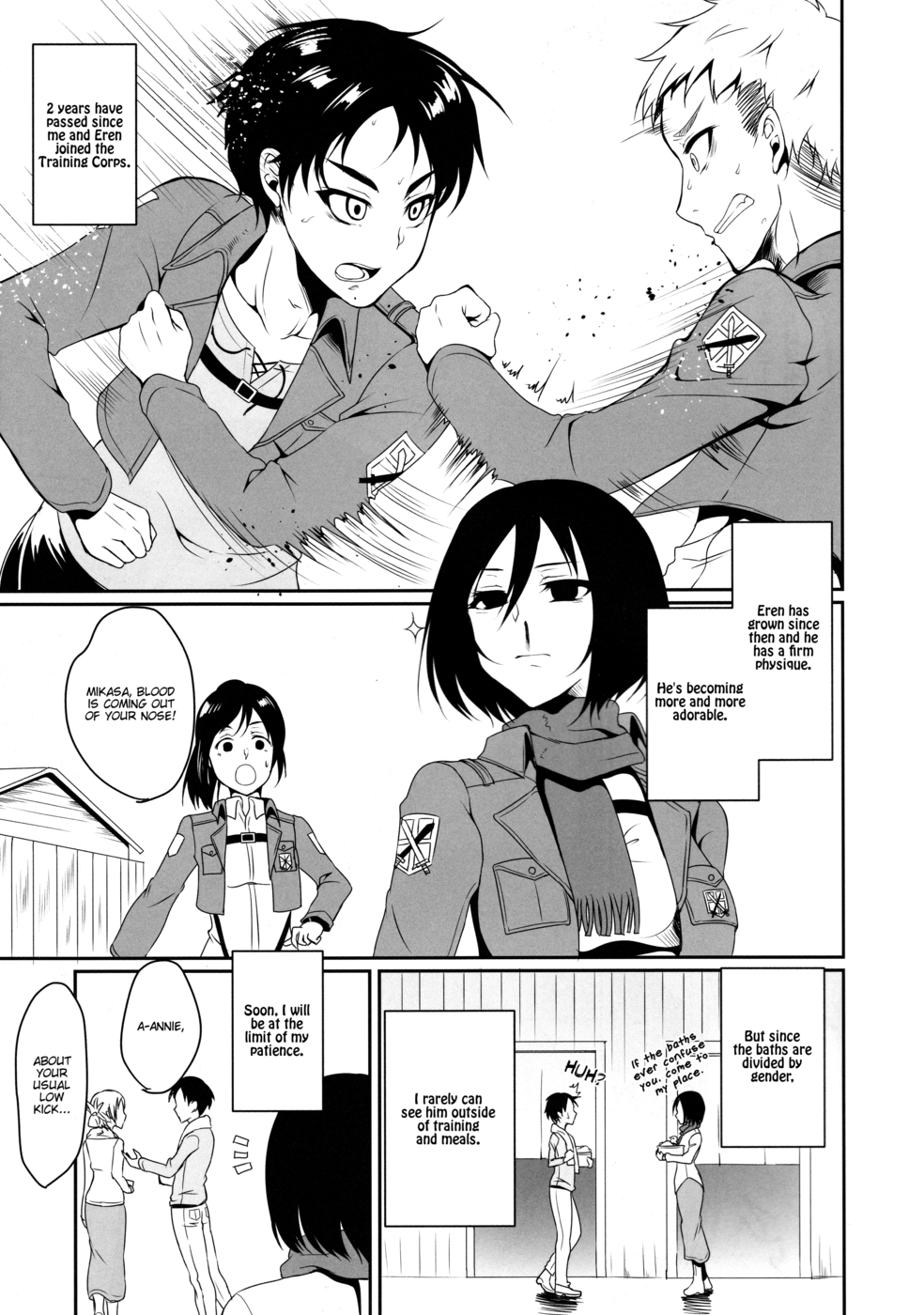 Hentai Manga Comic-Eren ga Mikasa ni Osowareru Hon-Read-5